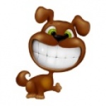 Cartoons smiling dog